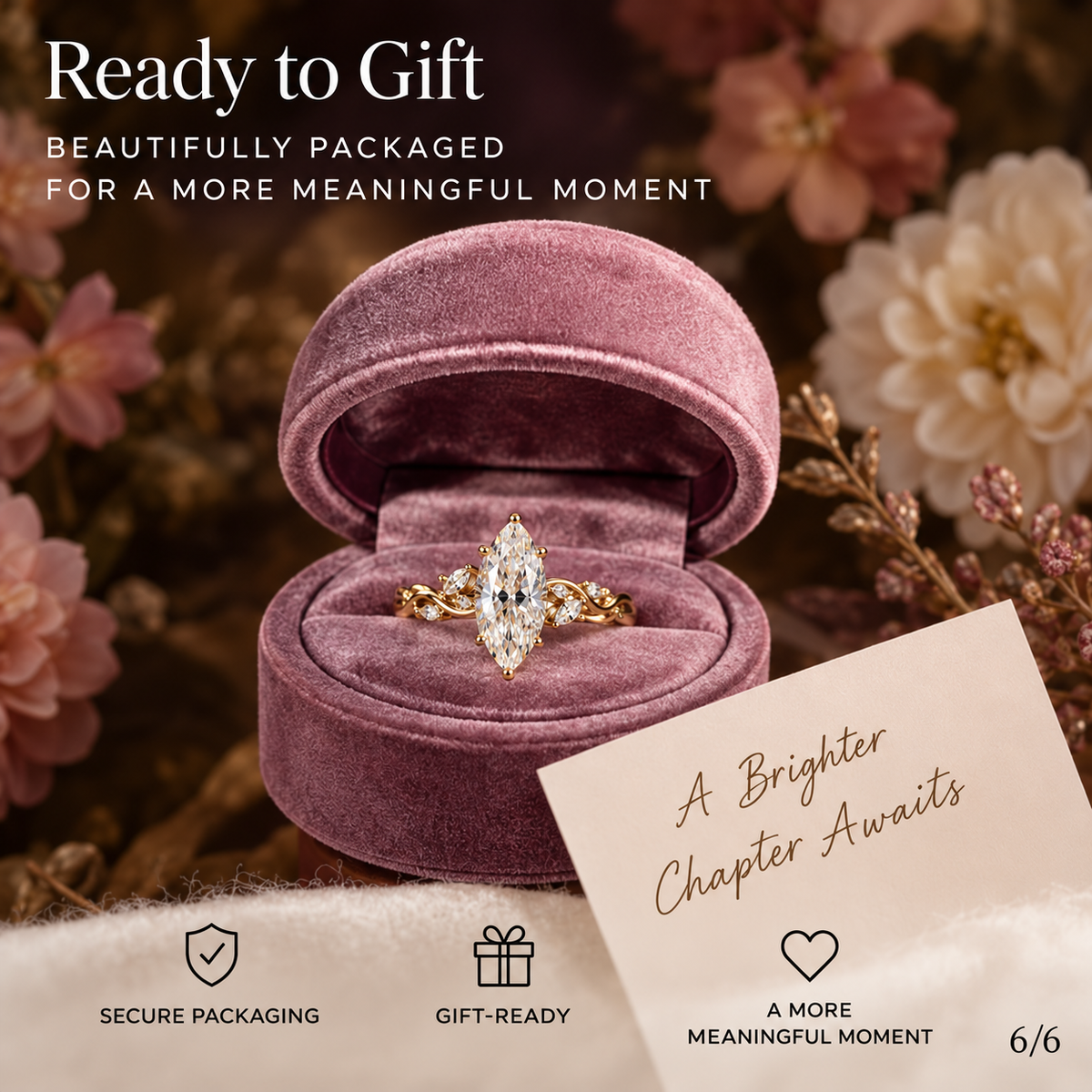 Ariel Marquise Vine Ring — A Little Fairytale, Made to Wear