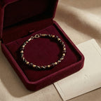 Artisan Red Garnet Woven Beaded Bracelet
