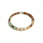 Multi-Gemstone and Wood Accent Bracelet