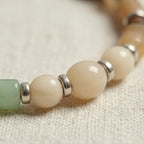 Multi-Gemstone and Wood Accent Bracelet
