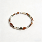 Multi-Gemstone and Wood Accent Bracelet
