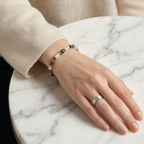 Multi-Gemstone and Wood Accent Bracelet